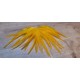 Lot de 20 Plumes naturelles de coq couleur jaune safran